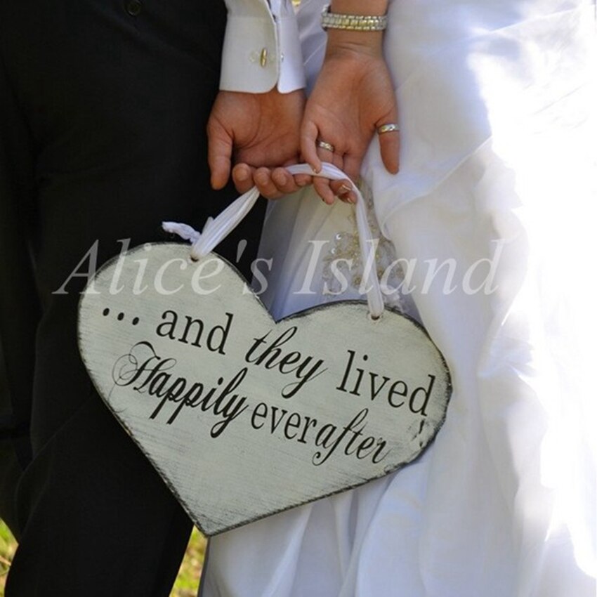 Wedding signs flower girl signs Two side Printing Wooden signs Here comes the Bride decoration mariage
