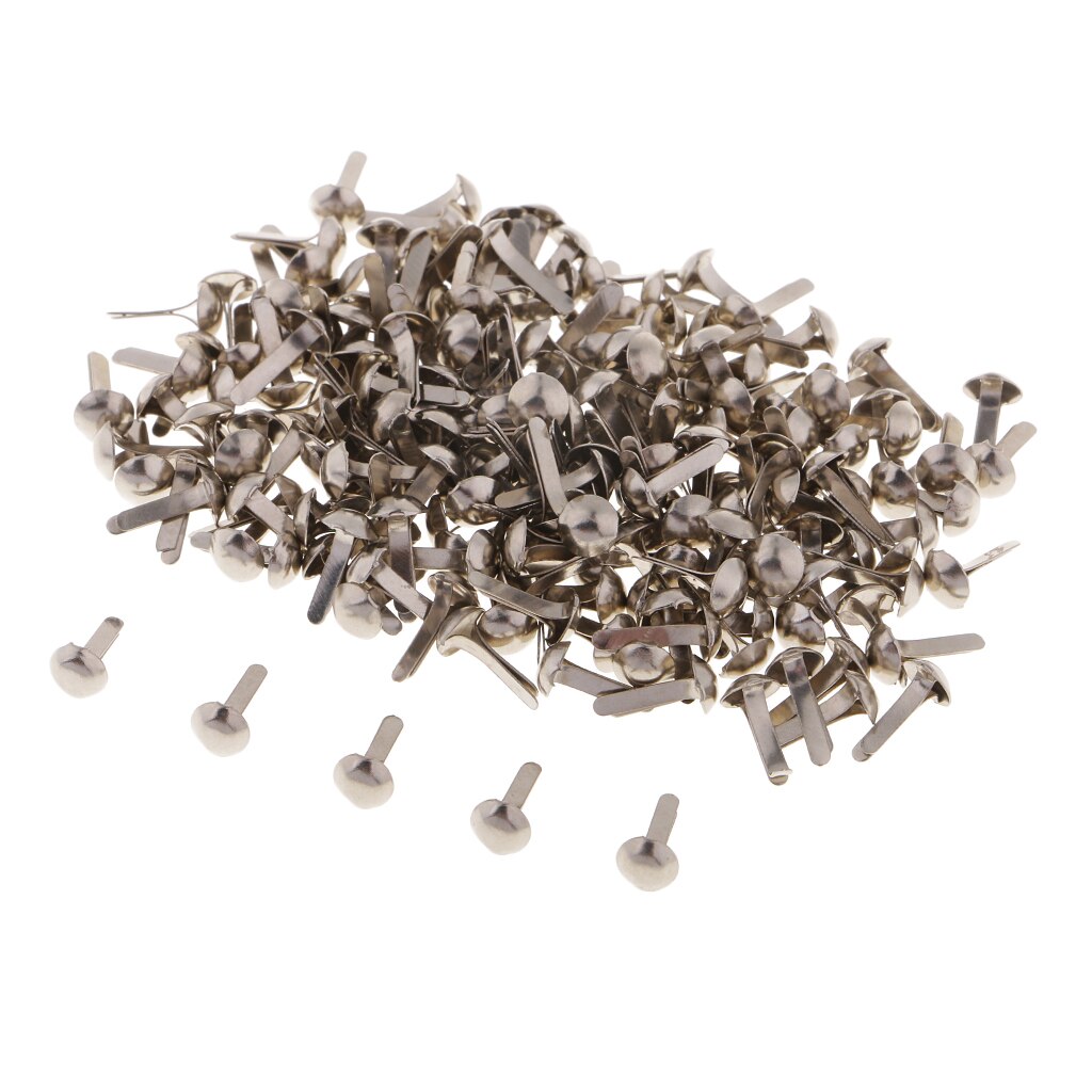 400x Ronde Kop Metalen Brad Papier Sluiting Voor Scrapbooking Papier