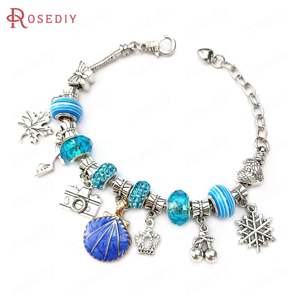 Kann Machen 3Stck Armreif Ozean Stil Große See Perlen Armbänder Machen einstellen Schmuck Machen Bausätze DIY Handgemachte Liefert Zubehör einstellen