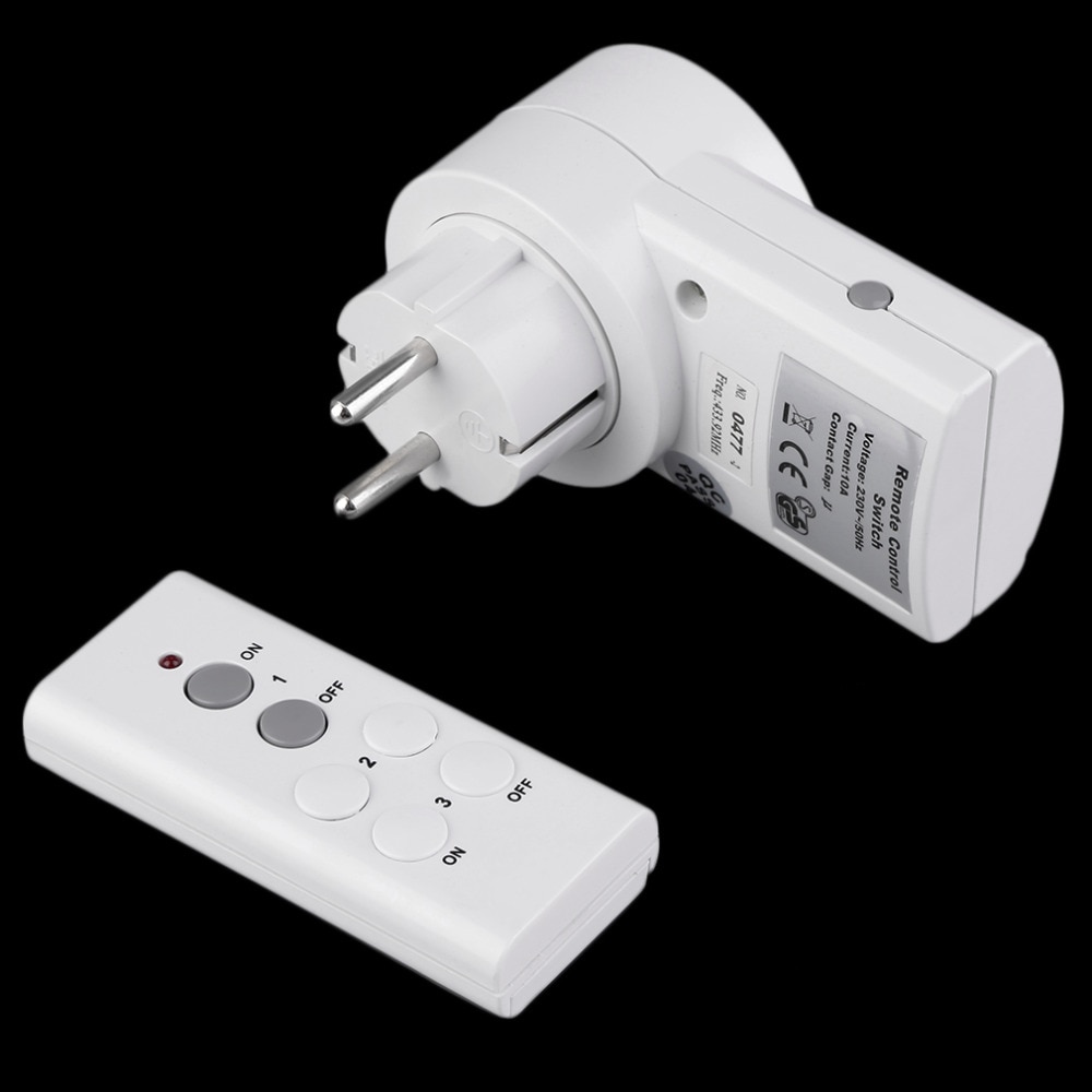 Wireless Remote Control Home House Power Outlet Light Switch Socket 1 Remote EU Connector Plug DC 12V
