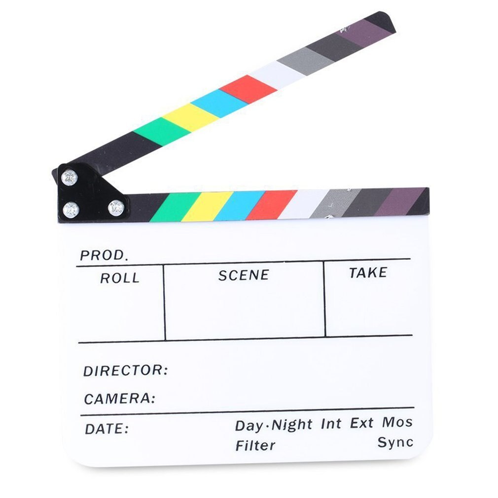 Director Video Scene Clapperboard Clapper Board Acrylic Director TV Movie Film Action Slate Clap Handmade Cut Prop