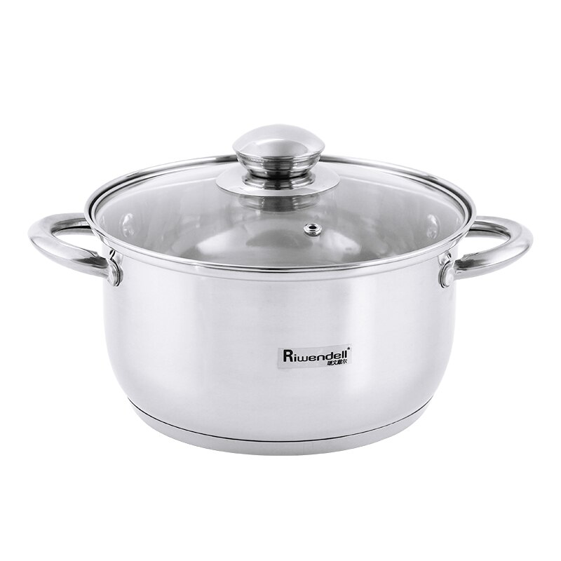 Rostfritt stål kruka stockpot dubbel induktion botten 20cm gryta 2.9l: Default Title