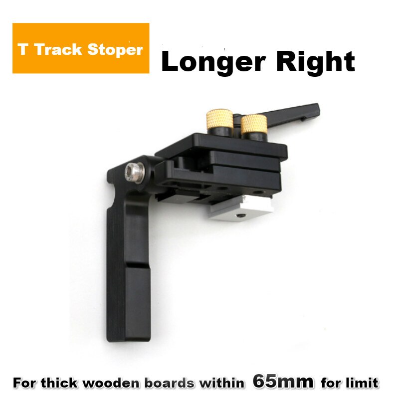 Miter Track Stop Track Limit For T-Slot T-Tracks Stop Chute Limiter Locator Woodworking DIY Manual Tools: Longer Right Stoper