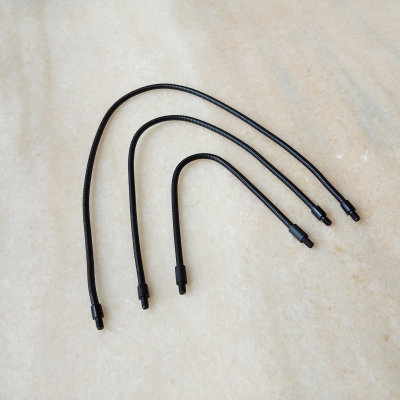 2 stykker/mye dia .4mm hann  m4 skruer 200mm/300mm/400mm metall fleksibel ledning metall svanehals slange serpentin tube klemme lampe