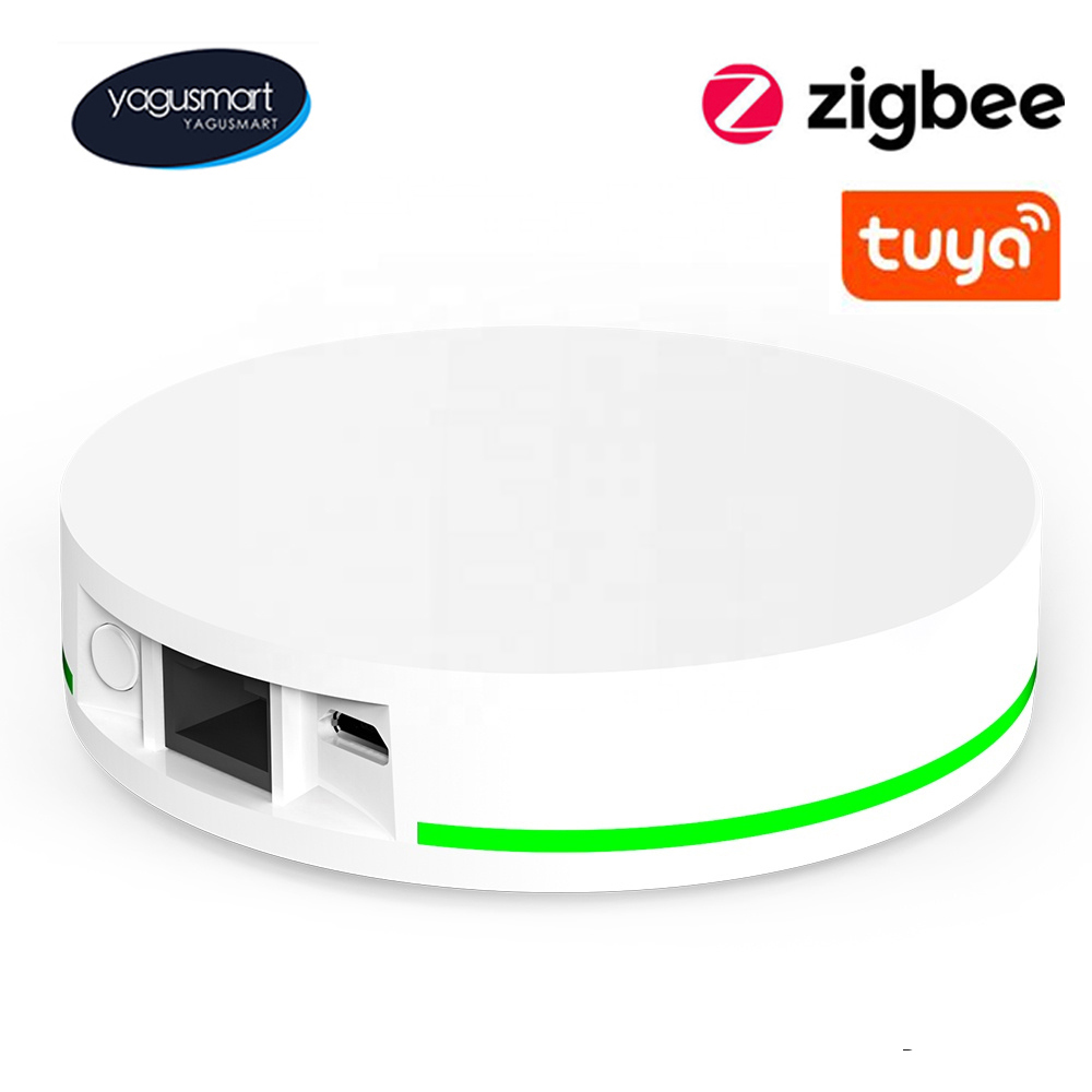 Yagusmart Tuya Zigbee Gateway Zigbee 3.0 Wired Hub with Network Cable Socket Wired Connection Alexa Google Home Remote Control