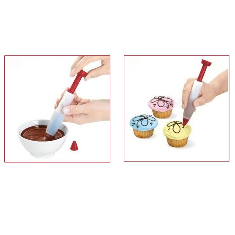 Thuis Siliconen Voedsel Schrijven Chocolate Decorating Pen Cakevorm Ijs Piping Pastry Nozzles Keuken Accessoires # BL5