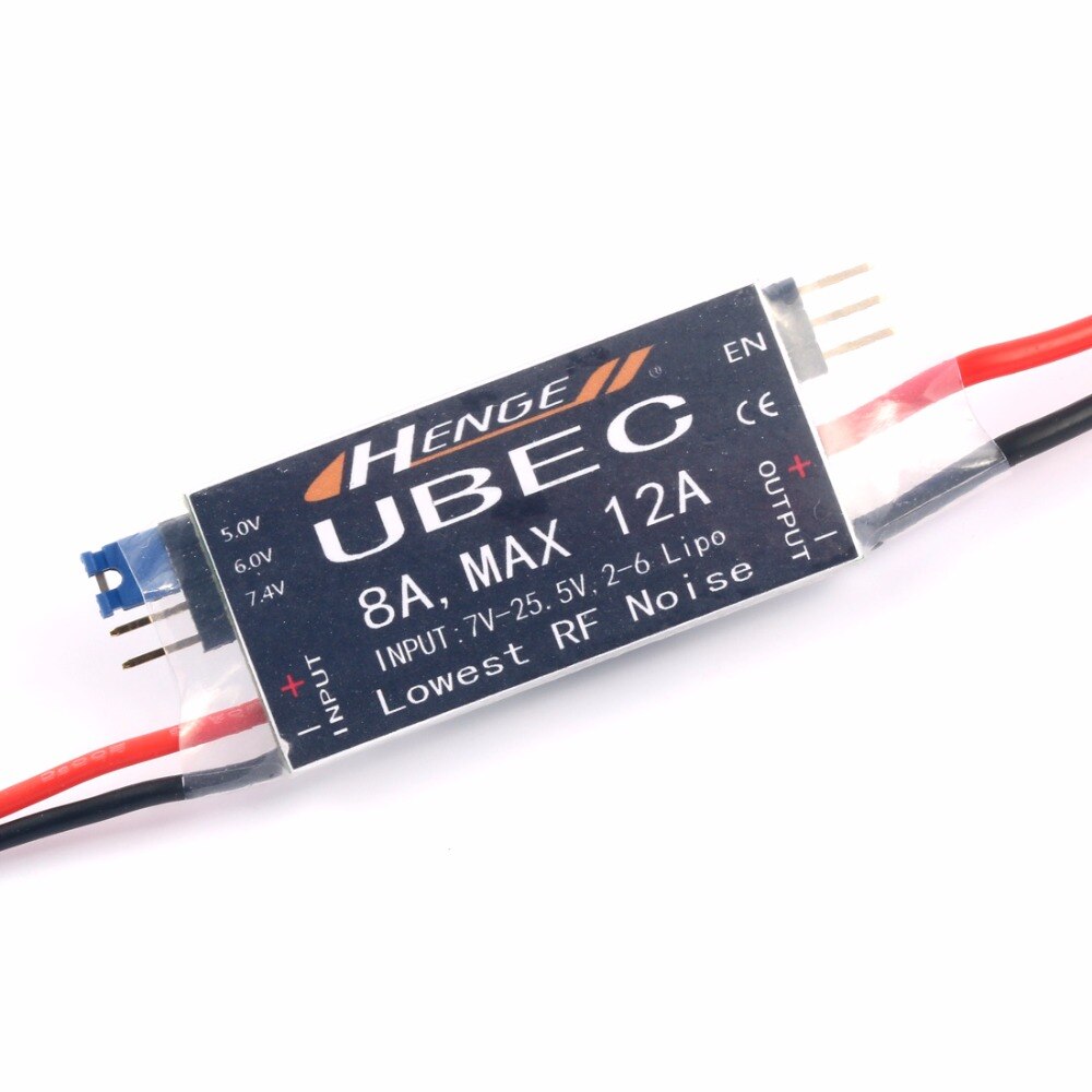 HENGE 8A UBEC salida 5 V/6 V/7,4 V 6A/8A Max 12A importación 7 V-25,5 V 2-6S Lipo/6-16 celular Ni-MH de entrada interruptor modo BEC para RC helicóptero