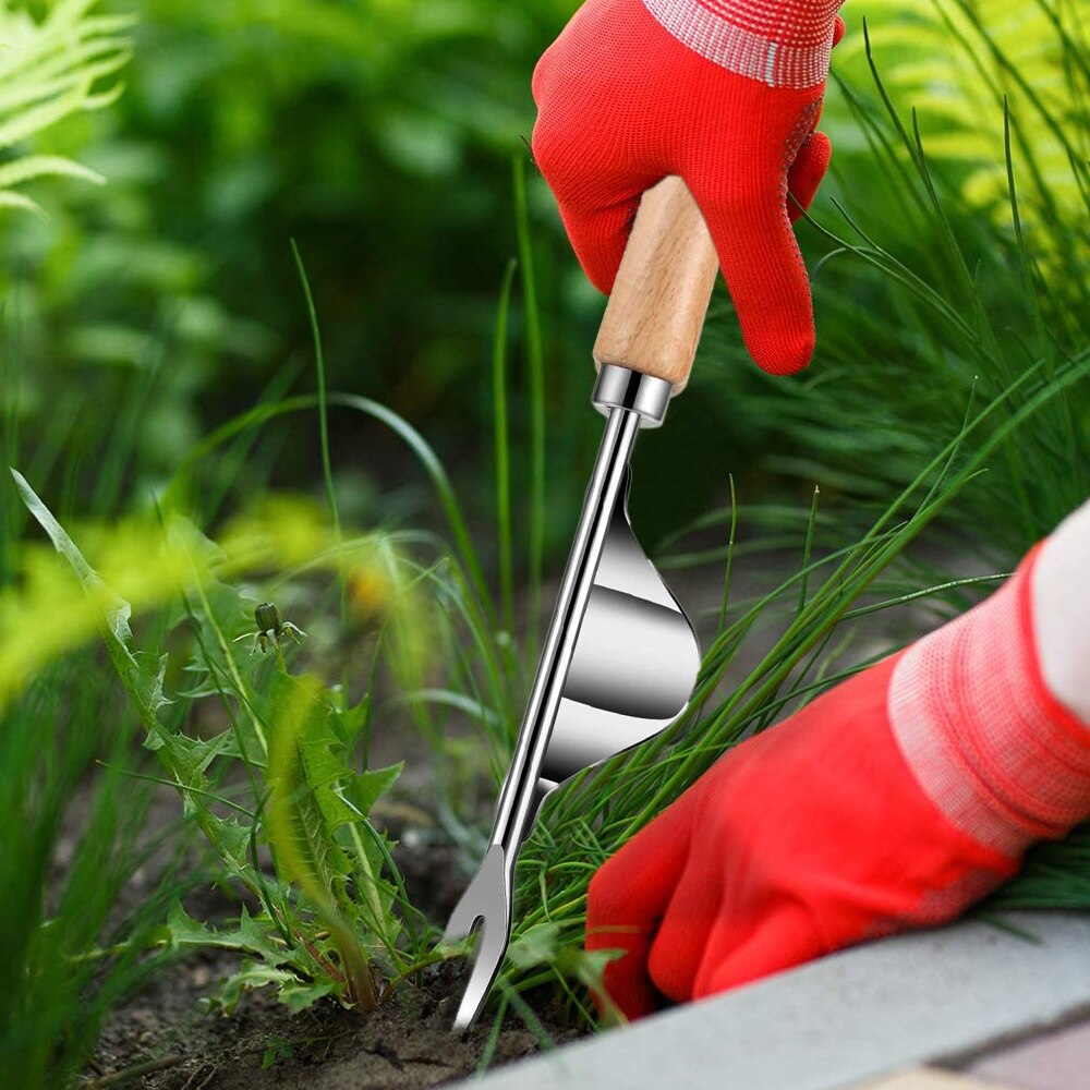 Manuell metall luke gaffel hånd hage tre håndtak ergonomi grave avtrekker hage omplanting grave verktøy luke verktøy