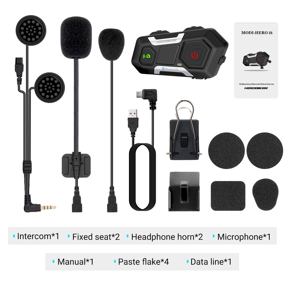 Waterdichte Motorfiets Intercom Helm Headset Helm Speaker Interphone Moto Headset Draadloze Intercomunicador 1200M T10S