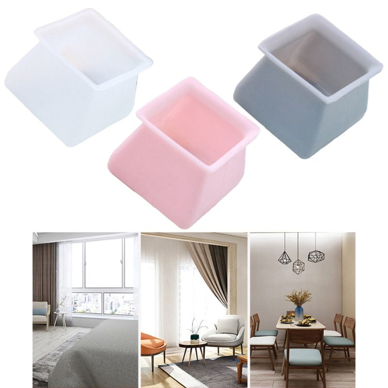 Housse de Protection en silicone pour meubles, 4 pièces, pieds de Table antidérapants pour pieds de chaise, pièces de Protection de sol