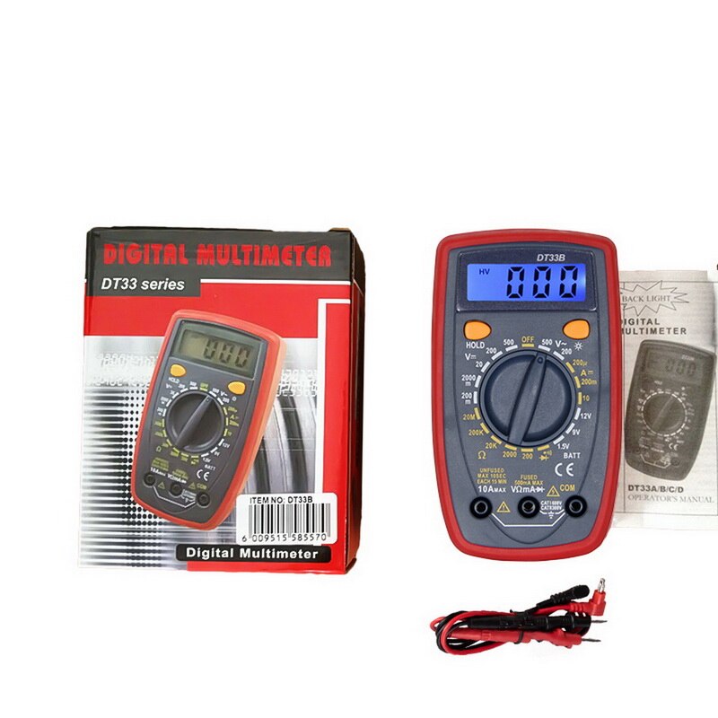 DT33B Multimeter Voltage Resistance Capacitor DC/AC Testing Electrical Instruments and Meters-1: Default Title