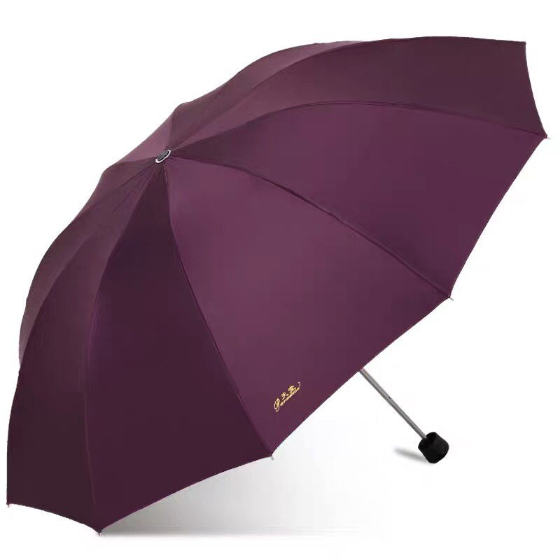 Sombrilla grande impermeable plegable negro con revestimiento Anti-UV mujeres hombres paraguas grandes: Púrpura