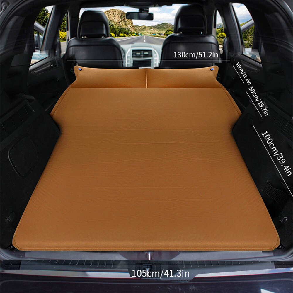 Special offer Car Mattress SUV Automatic car inflatable bed SUV air mattress rear travel bed SLEEPING MAT: suede-brown5cm