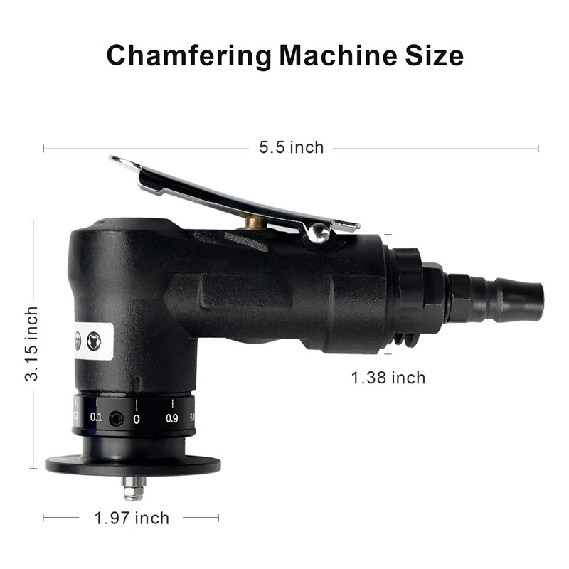 Mini máquina Biseladora neumática de 45 grados, herramienta de corte biselado manual, para corte y desbarbado de Metal