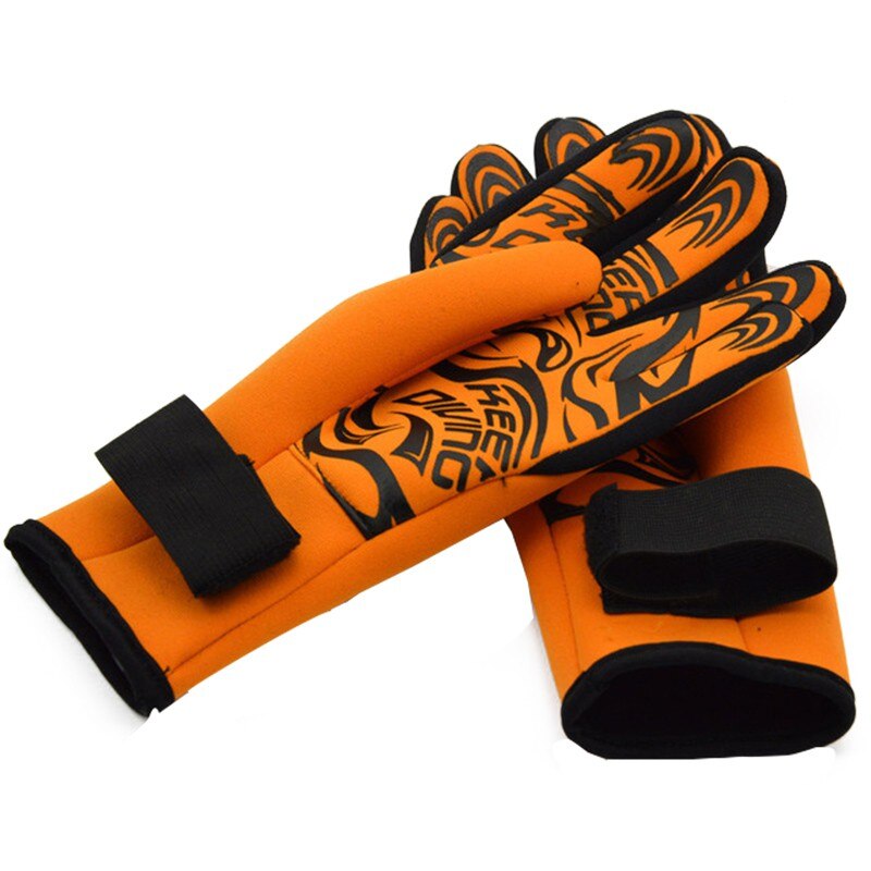 2MM néoprène plongée sous-marine gants et antidérapant équipement de plongée combinaison humide ajustement parfait: Orange / M
