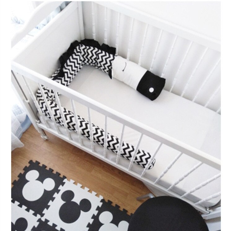 200 centimetri zebra Cilindrico Traspirante Presepe Protezione Utile bambino Paraurti Cuscino Decorazione Della stanza
