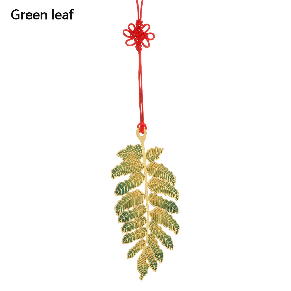 Beautiful Hollow Metal Bookmark With Red Strap Students Stationery Chinese Style Black Leaf Butterfly Feather Book Markers