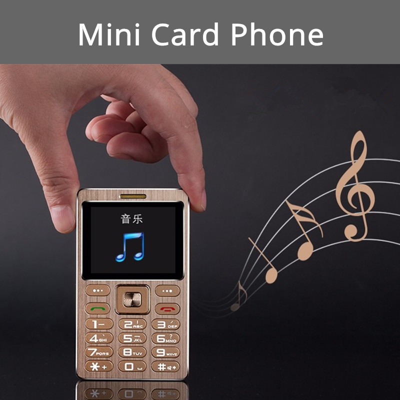 Kaart Telefoon A10 Mini Luxe Mobiele Telefoon Bar Dual Sim Mp3 Bluetooth Dial 3.5mm Koptelefoon Jack Remote Camera Push -knop Mobiele Telefoon