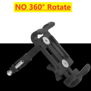 Obrót o 360 stopni metalowy uchwyt na telefon rowerowy do motocykla stop aluminium wspornik antypoślizgowy wsparcie klips GPS stojak na telefon rowerowy dla iPhone'a: Black