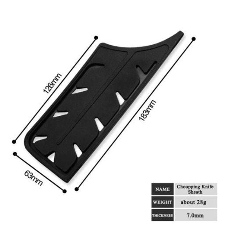 Damask 6 pcs Black Plastic Knife Blade Protector Kitchen Knife Cover For 3.5" 5" 5" 7" 8" 8" Knife PP Knife Cover: For 7 Inch Chop