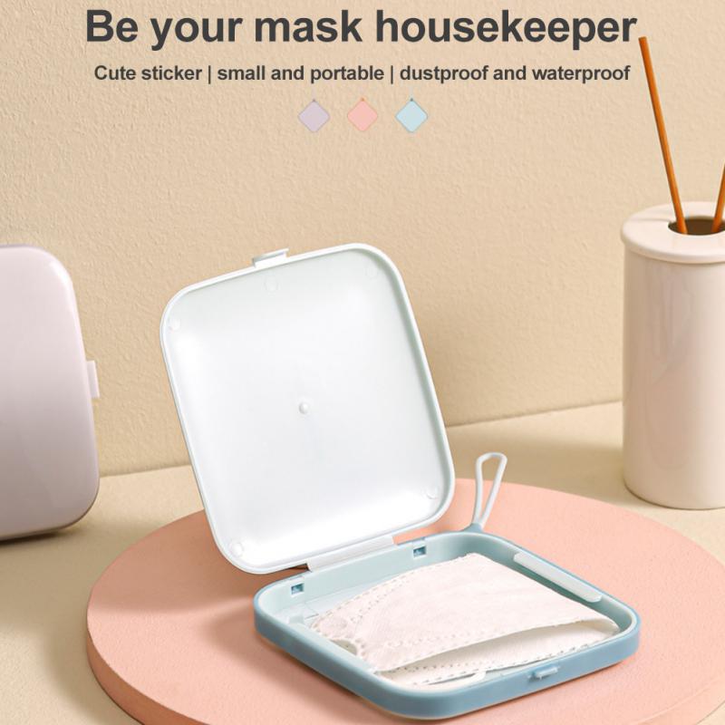 square portable mask plastic storage box simple and compact antifouling and dustproof temporary storage box