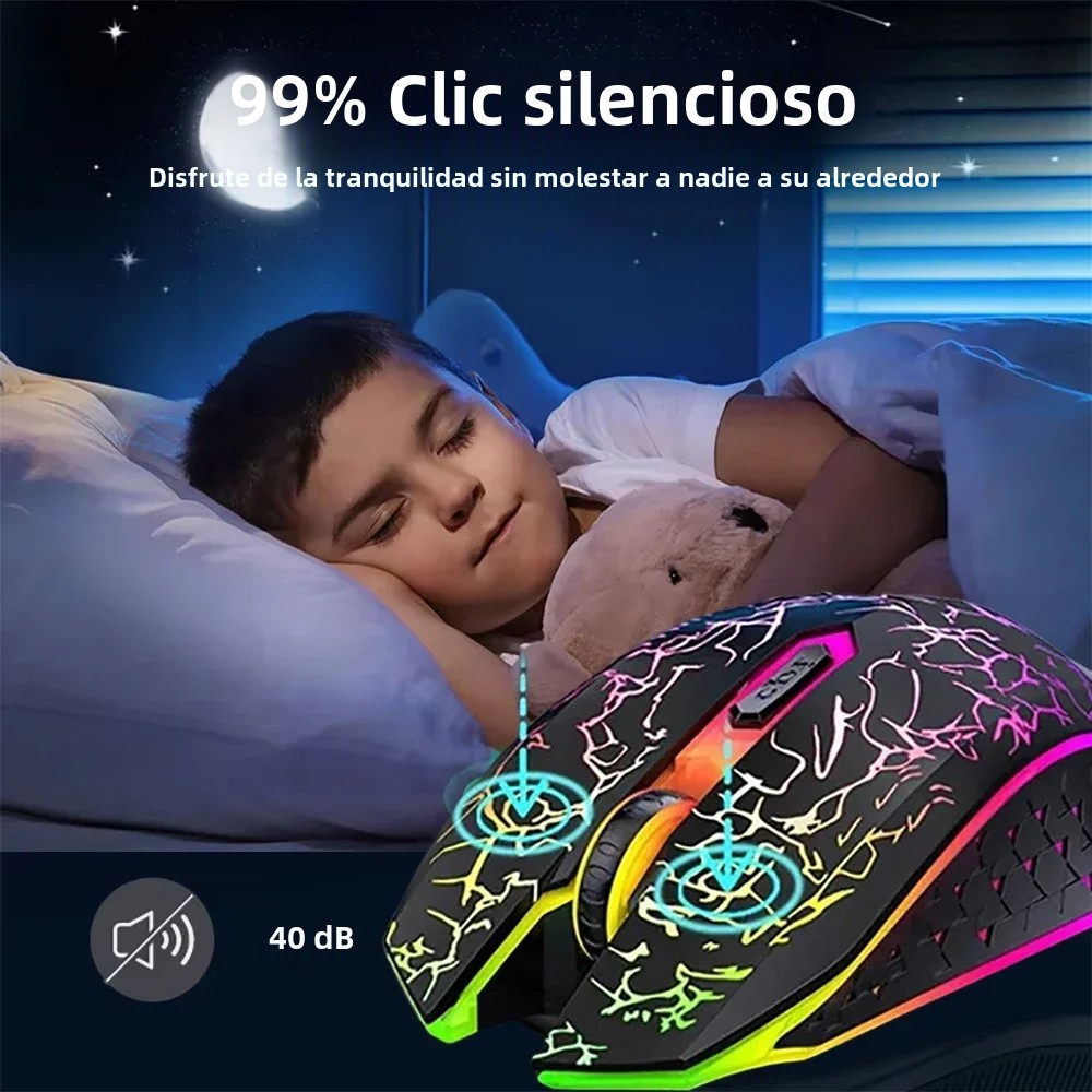 Bluetooth 5.2 Maus RGB 2,4G Drahtlose Maus Dual-Modus Gaming Maus 6 Tasten Stille Maus Für MacBook Tablet Laptops Computer