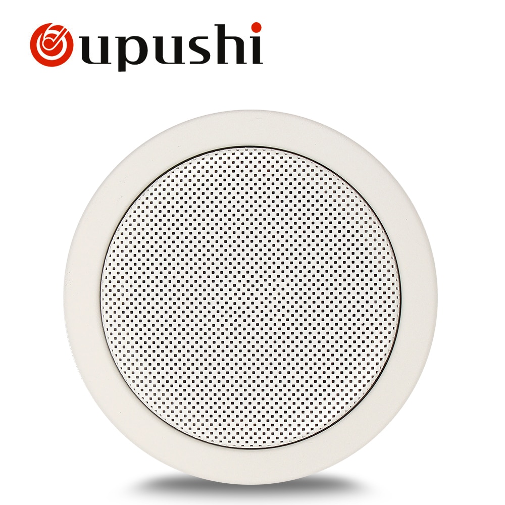 Oupushi Background Music System 10W Hotel Bathroom Ceiling Speaker Waterproof 6.5 Inch Fire Alarm Wall Speaker With Amplifier