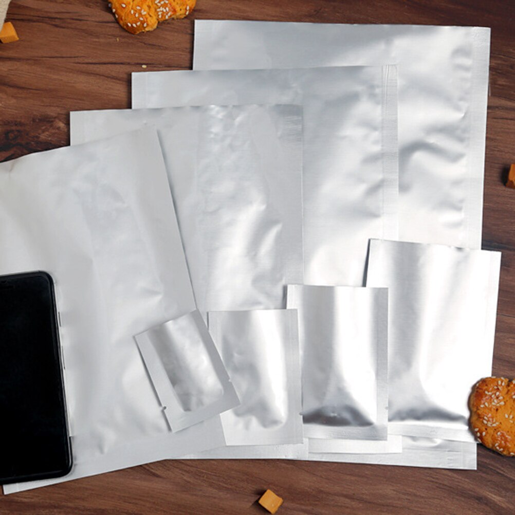 100Pcs Zilver Aluminium Folie Mylar Zak Vacuüm Sealer Voedsel Opslag Pakket