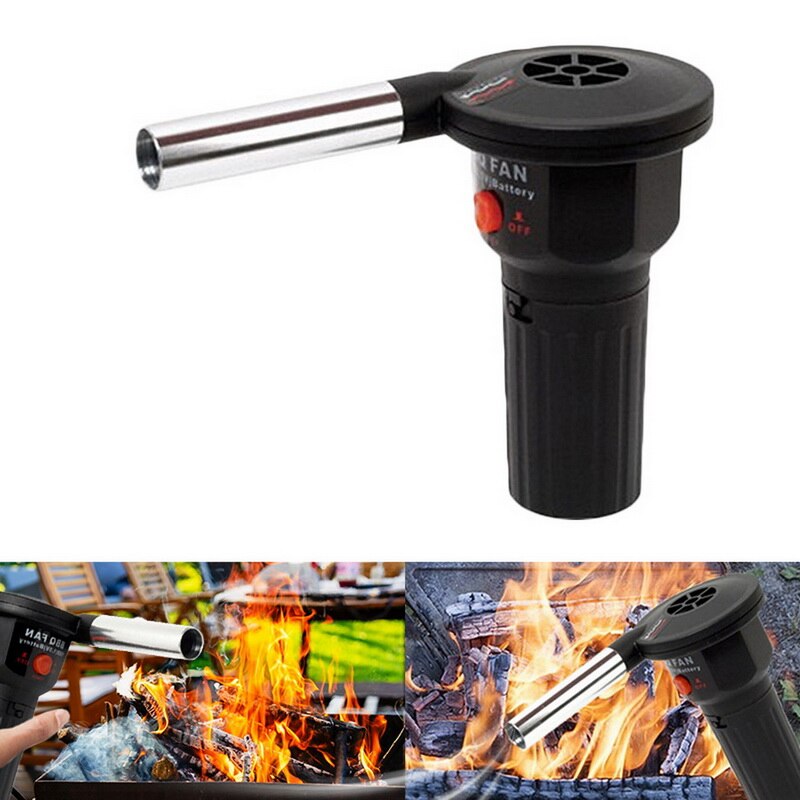 Durable Electric BBQ Air Blower Fan For Charcoal Grill Campfire Fireplace Handheld Electric Fan for Camping Picnic Air Blower
