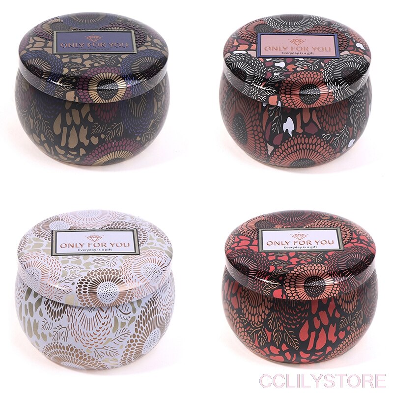 1 Stuks Vergulde Europese Thee Snoep Sieraden Opbergdoos Blikken Doos Kaars Jar Bruiloft Gunst
