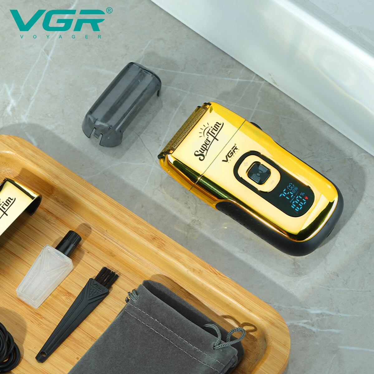 VGR Elektrisch Scheerapparaat Elektrisch Scheerapparaat Oplaadbare Scheren Machine voor Mannen Scheerapparaat Baard Scheermes Baard Trimmer Tondeuse V-332