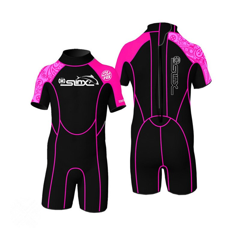 Slinx 2mm Neoprene Kids Shorty Wetsuit Boys Girls Swim Scuba Diving Wet Suit Snorkeling Surf Wear Rash Guard Clothes 3 Colors