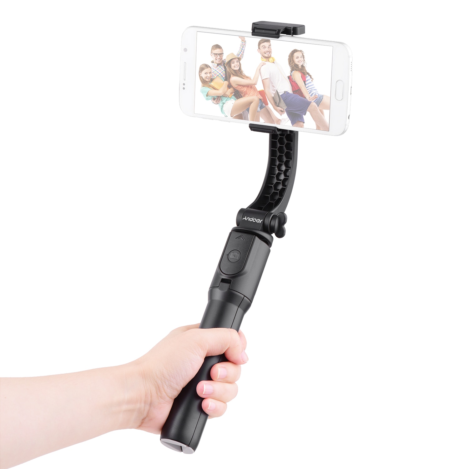 Andoer 3-In-1 Uitschuifbare Smartphone Gimbal Stabilizer + Selfie Stok + Tripod Stand Voor Live Vloging Video voor Smartphones