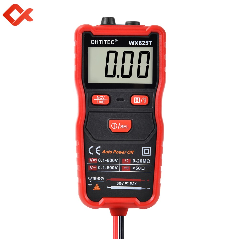 Automatische Multimeter Digitale Ncv Auto Range Ac Dc Voltage Ohm Meter Smart Mini Multimeter Reparatie Tools Voor Elektricien WX625T