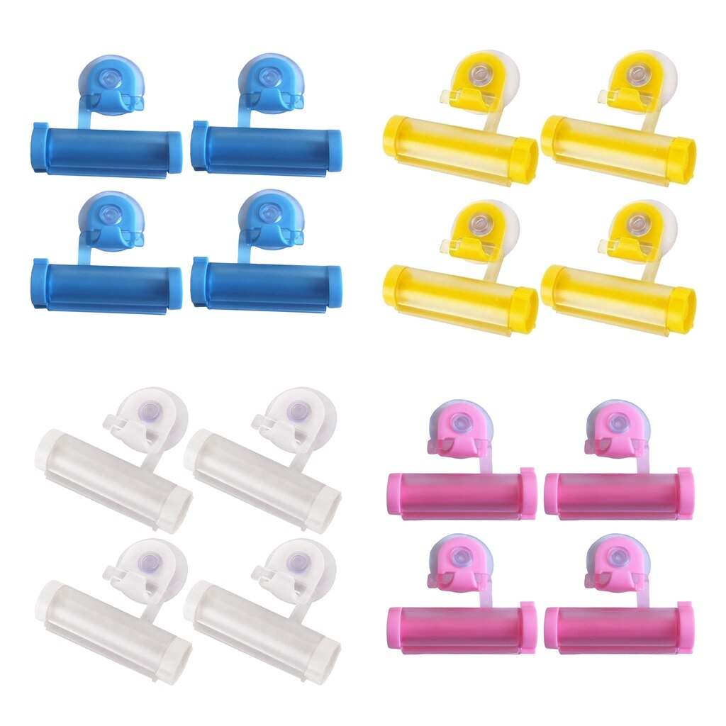 4x pp mini badeværelse tandpasta squeezer tandpasta klemmeværktøj