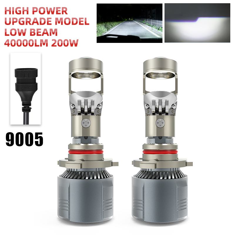 HL 2x H7 H4 H11 LHD LED faro Mini lente proyector 120W 12000LM 9005/9006 Auto luces altas y bajas bombilla Canbus para coche/Motor 12V: green