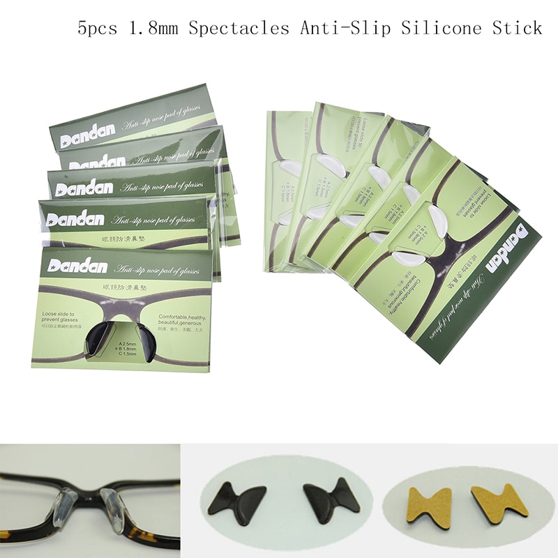 5 Paar Siliconen Soft Sticker Anti-Slip Neus Pads Voor Glazen Zonnebril Bril