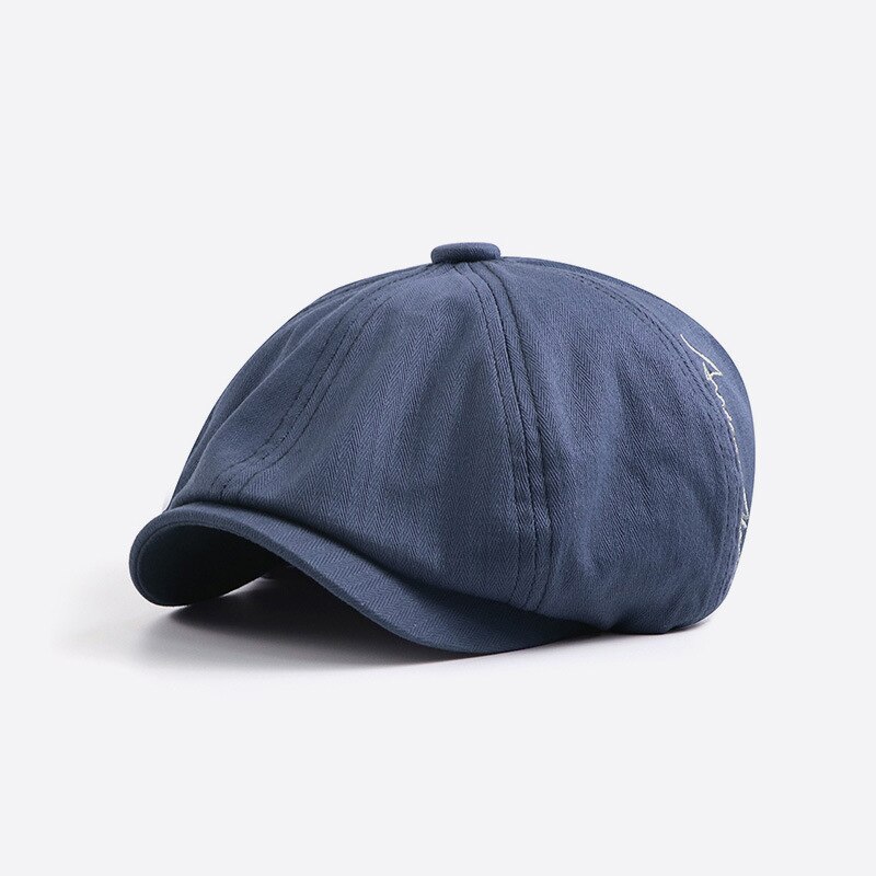 Wuaumx solid bomull åttakantig hatt män kvinnor vintage tidningspojke keps detektiv målare hattar retro platt keps ledig basker hatt casquette