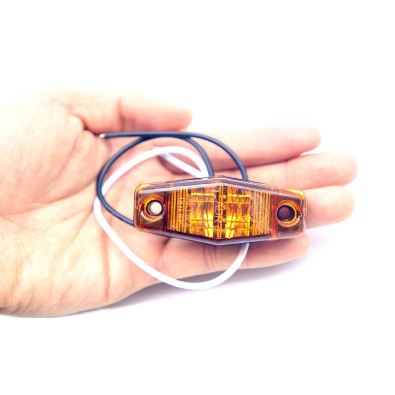 Luces de señalización laterales amarillas para coche, lámpara de señal para camión, caravana, remolque, 12v/24v, 10 Uds.
