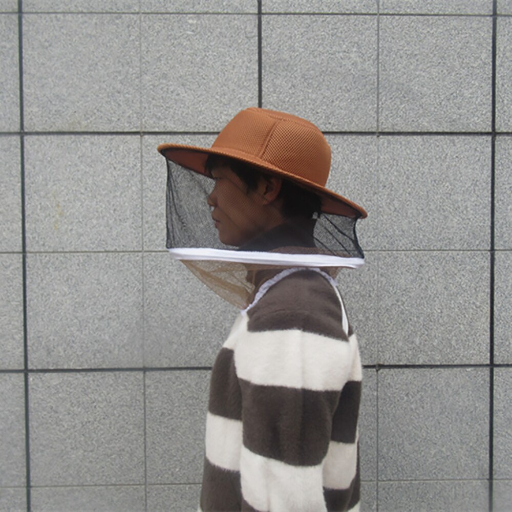 Máscara antimosquitos para apicultura, gorro de protección para la cara, herramientas de abejas con ventilación, velo de apicultor, 1 ud.