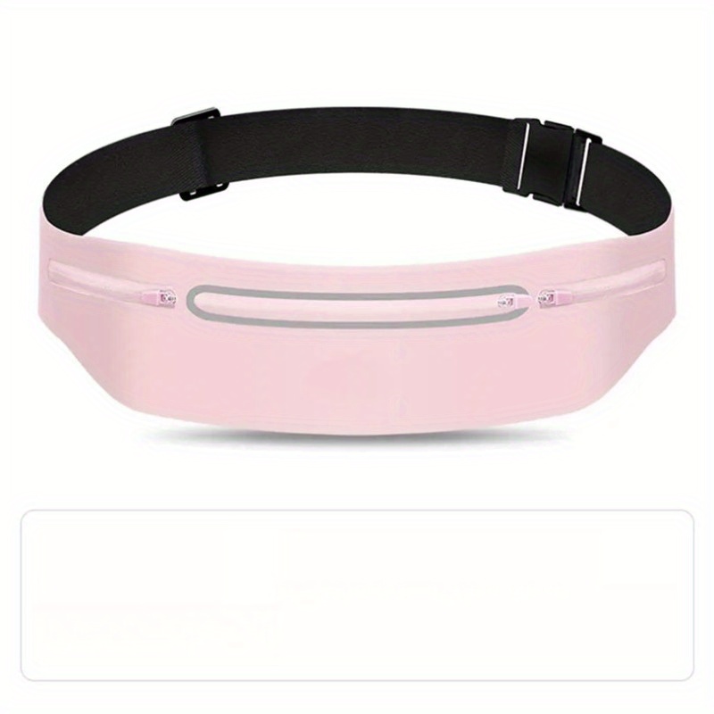 Sport heuptas portemonnee verstelbaar heren dames hardlooptasje riem draagbare telefoonhouder gym heuptas: Roze