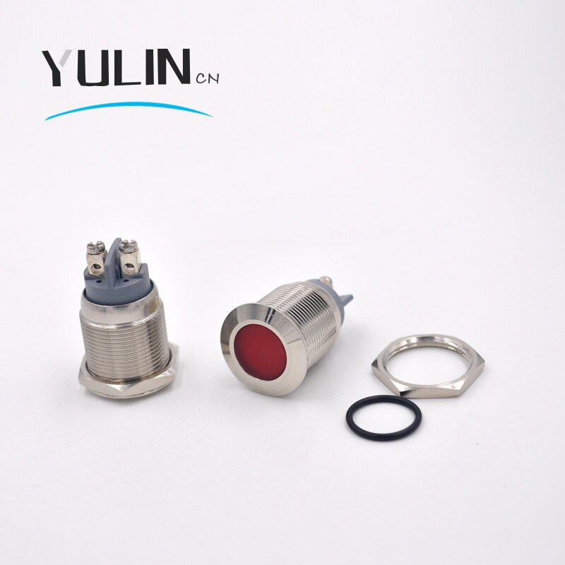 Voyant d'avertissement de Signal de tableau de bord de panneau pilote de LED en métal de 22mm avec le Terminal de vis