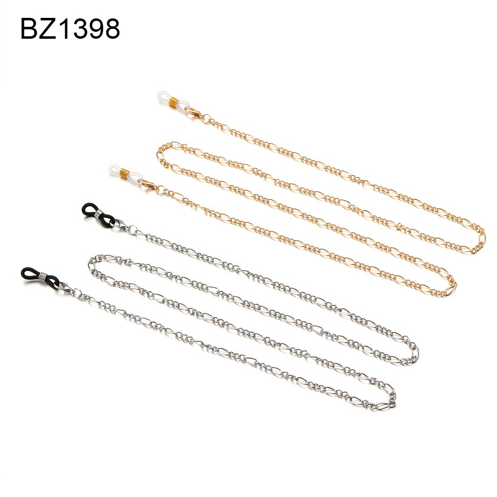 Reading Glasses Chain for Women Metal Sunglasses Cords Beaded Eyeglass Lanyard Hold Straps Eyewear Retainer: BZ1398