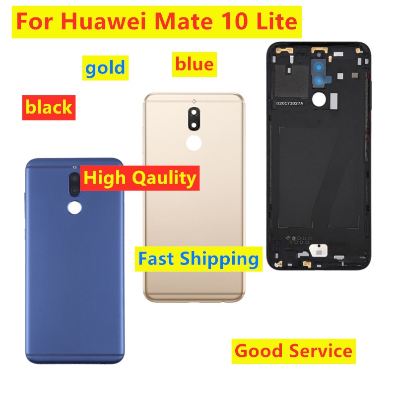 Hoge Qaulity Batterij Cover Voor Huawei Mate 10 Lite Achter Back Batterij Deur Case Voor Huawei Nova 2i Rne L21 metalen Behuizing Cover