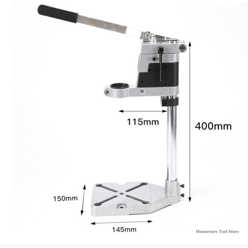 Elektrische Boor Beugel Boor Aluminium Base Hand Elektrische Boor Stand Holding Holder Bracket Grinder Accessoires Houtbewerking Tool