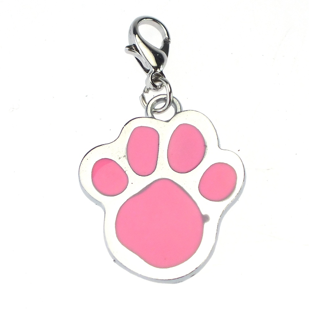 Etiquetas de identificación para perros, etiqueta de identificación, Metal sólido, garra de huellas de mascotas, Collar para perro, colgantes decorativos, accesorios para mascotas, gatos, CZ0001