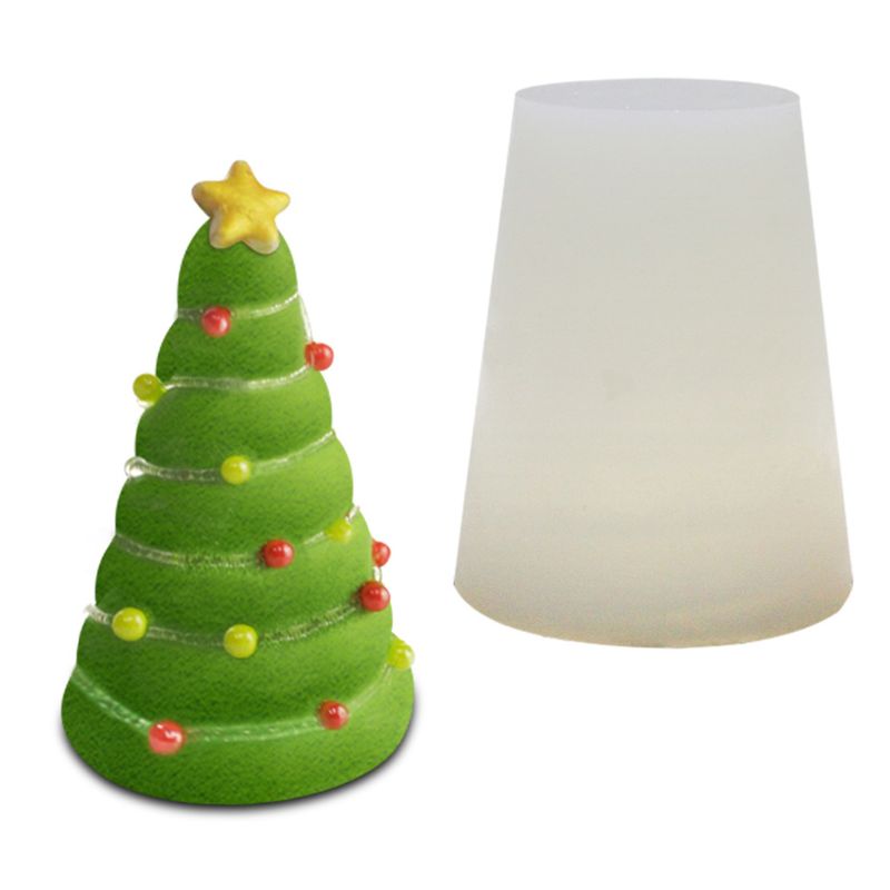 3d kerstboom siliconen kaars zeep fondant mal taart decoratie gereedschap bakvorm