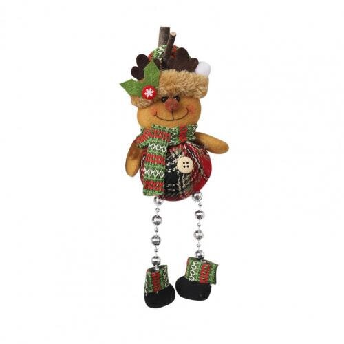 Poupée suspendue en tissu , décoration de fenêtre de noël, belle jambe, bonhomme de neige, décor suspendu en tissu: Elk