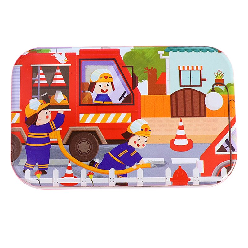 60 Pieces Wooden Puzzle Toys for Children Cartoon Animal Vehicle Wood Jigsaw Baby Montessori Educational Toy Kids Christmas: 358