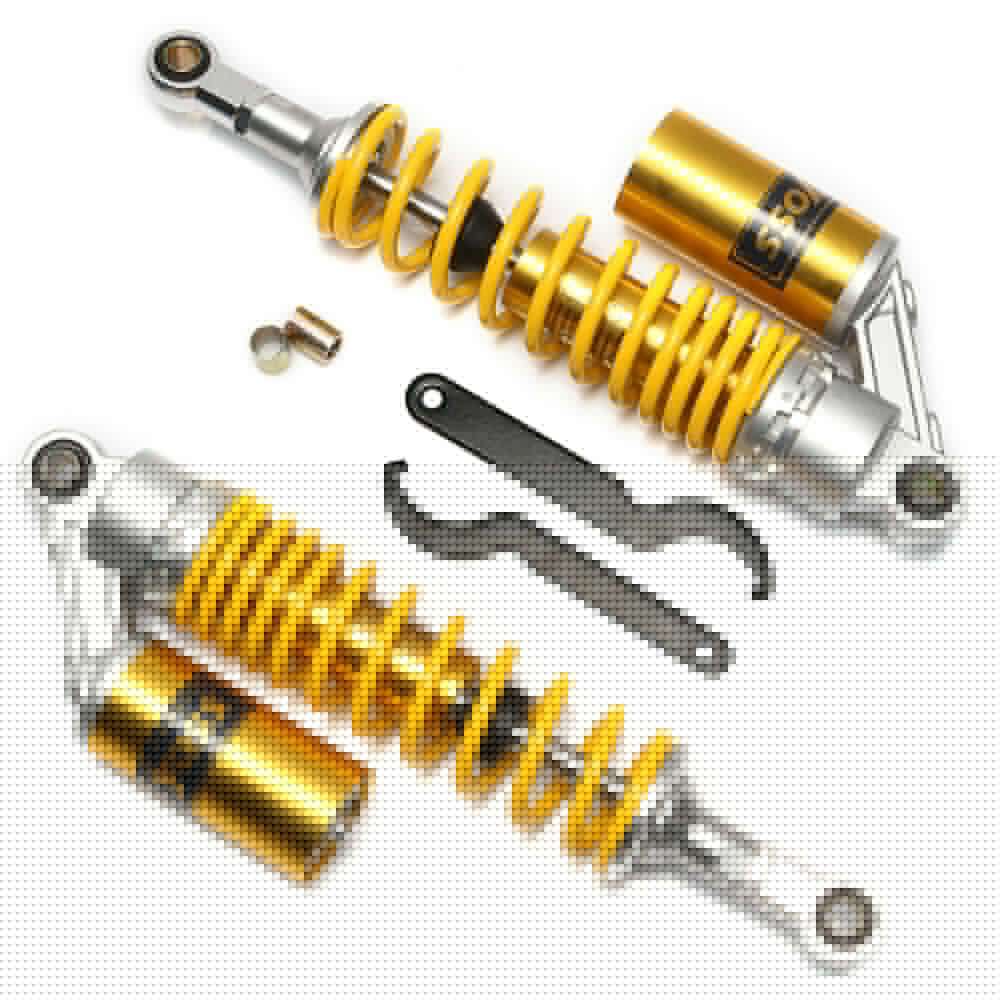 Yellow 280mm 320mm 340mm 380mm Motorcycle Air Shock Absorber Rear Suspension ATV Quad Scooter Dirt Bike Motor D30